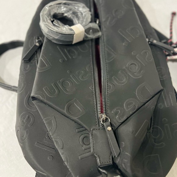 NWOT Desigual Black Embossed Backpack main image 4
